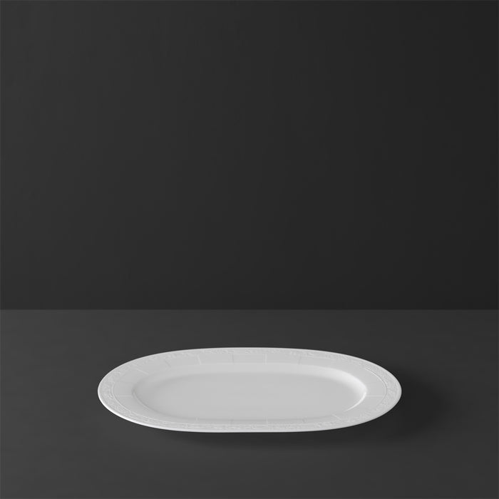 White Pearl Oval Platter 35cm