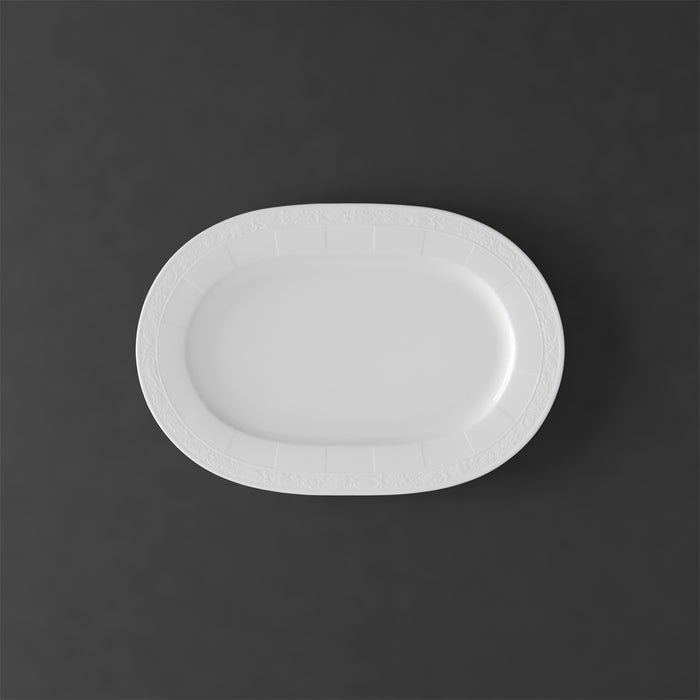 White Pearl Oval Platter 35cm