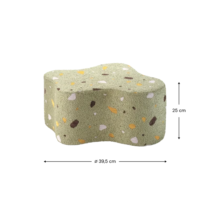 Wigiwama Terrazzo Moss Cloud Pouffe - Rugs by Roo