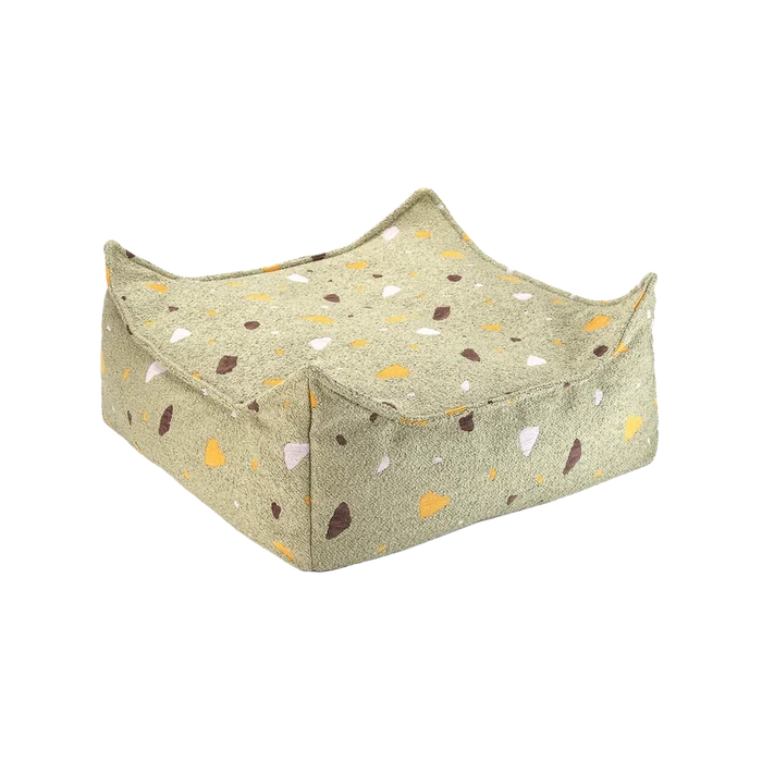 Wigiwama Terrazzo Moss Square Ottoman - Rugs by Roo