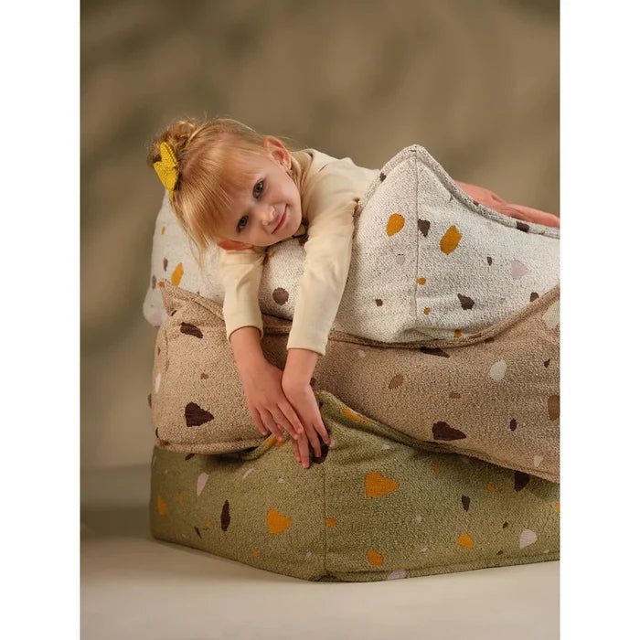 Wigiwama Terrazzo Moss Square Ottoman - Rugs by Roo