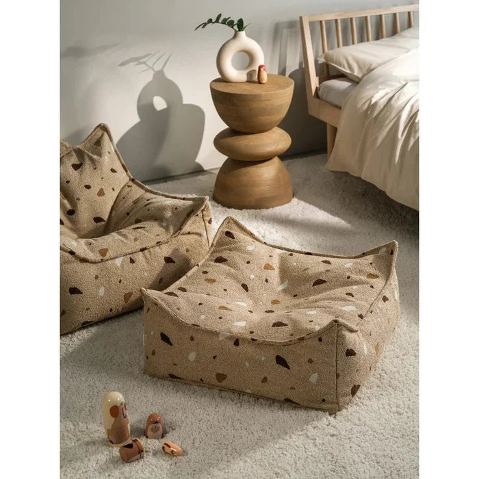 Wigiwama Terrazzo Sand Square Ottoman - Rugs by Roo