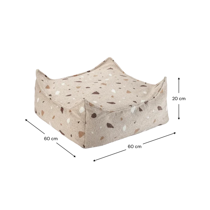 Wigiwama Terrazzo Sand Square Ottoman - Rugs by Roo