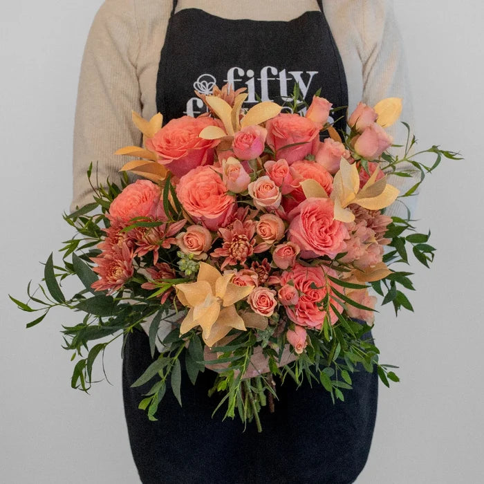Wild Peach Flower Centerpieces Apron - Image