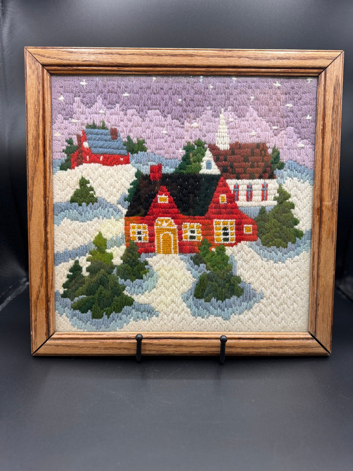 Winter Village Crewel