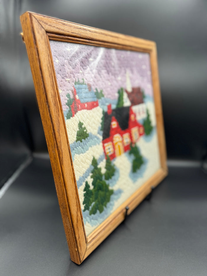 Winter Village Crewel