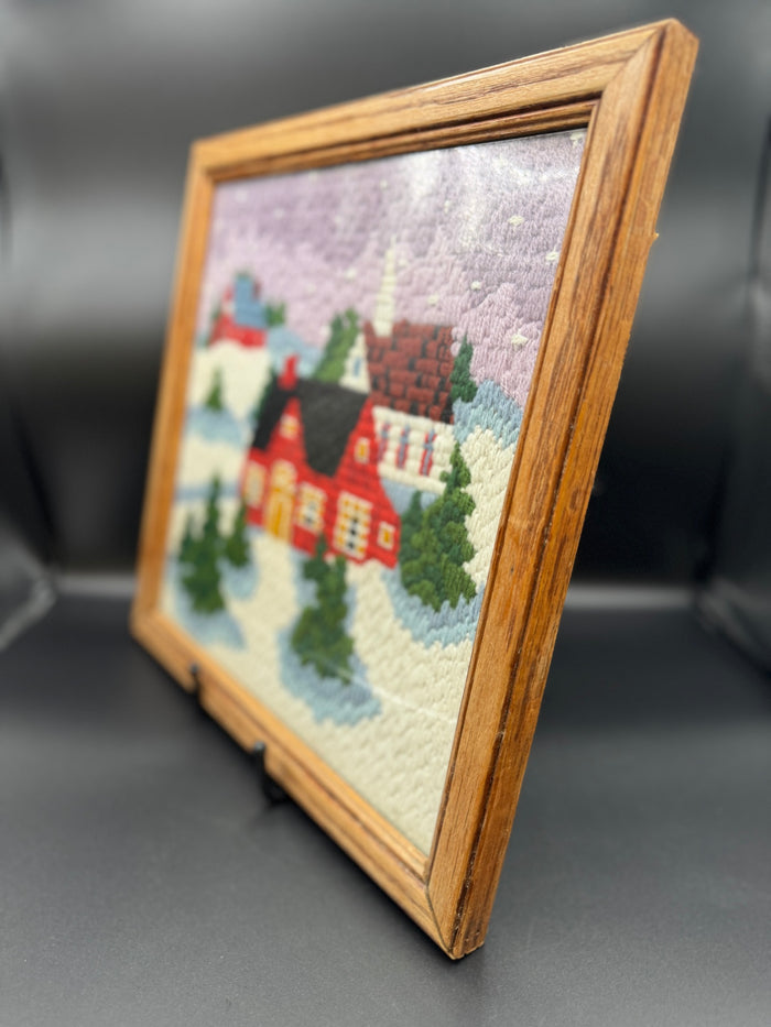 Winter Village Crewel
