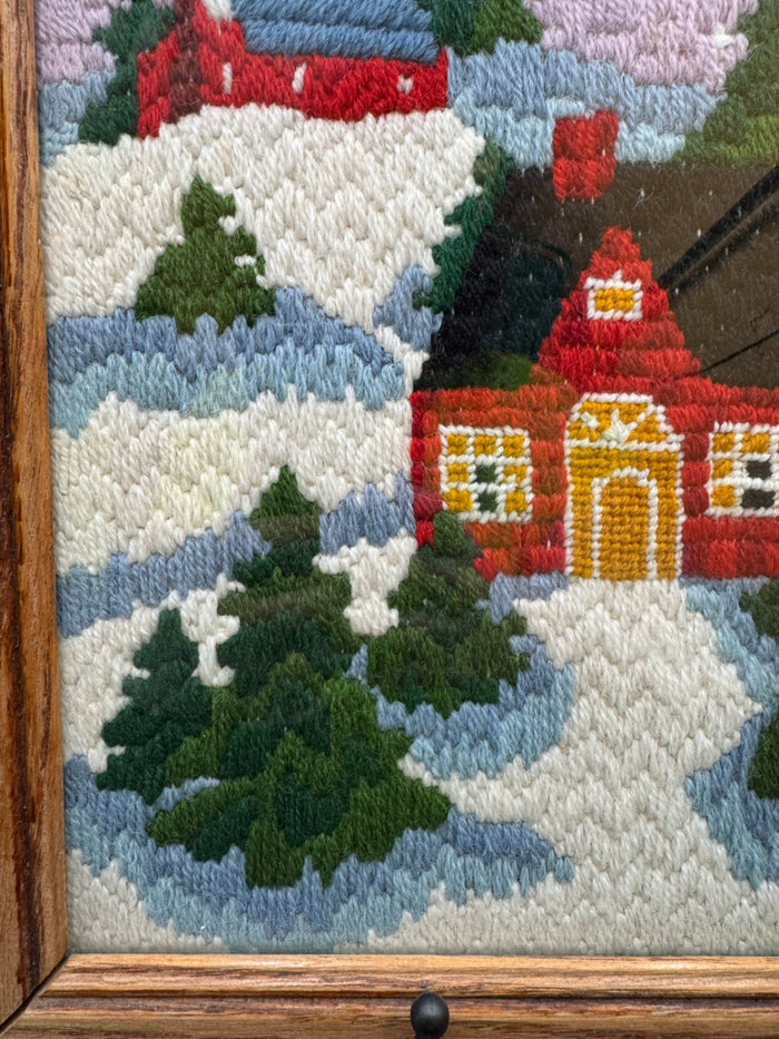 Winter Village Crewel