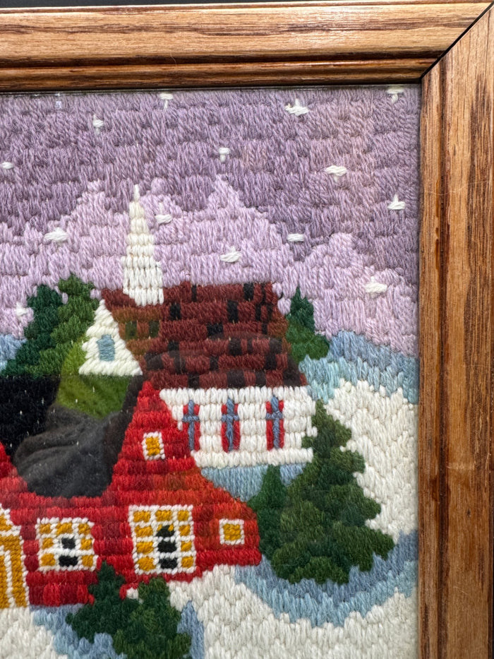 Winter Village Crewel