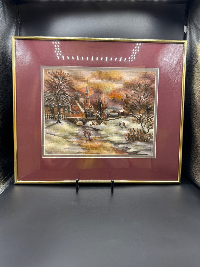 Winter Village Needlepoint
