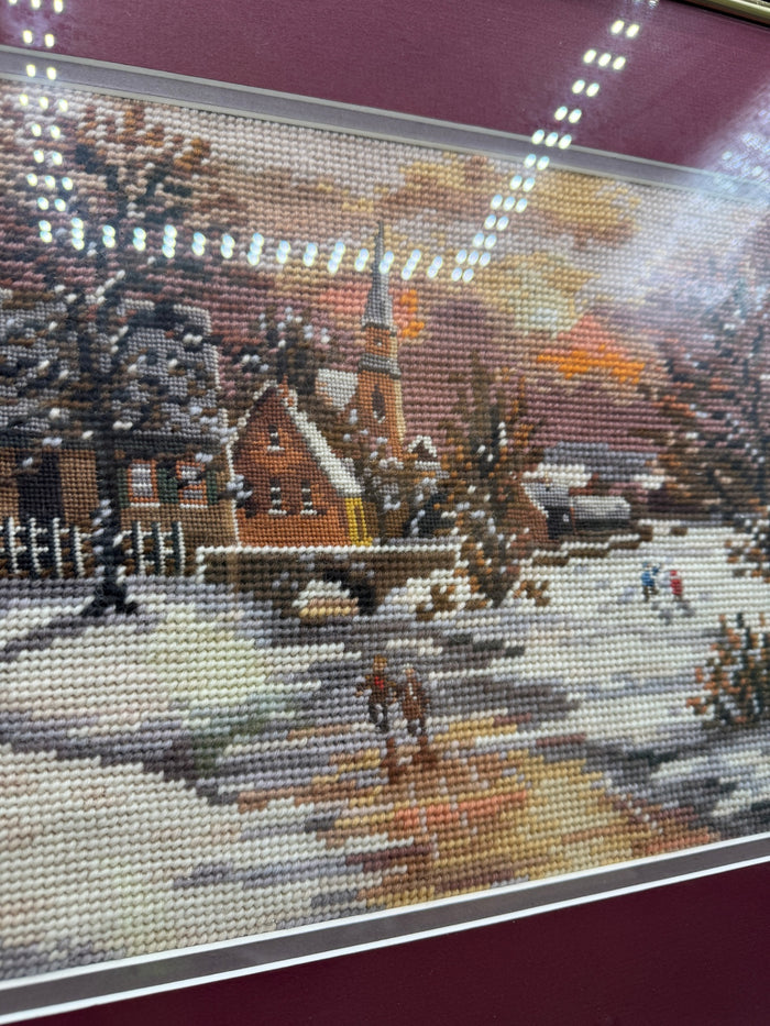 Winter Village Needlepoint