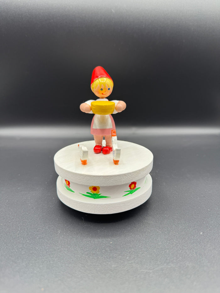 Girl w/Geese Folk Music Box