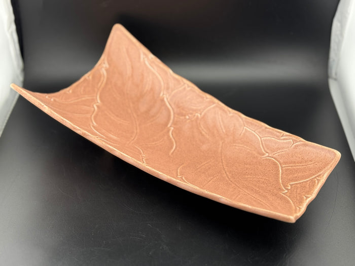 Woodfield Salmon Pink Three Toed Dish
