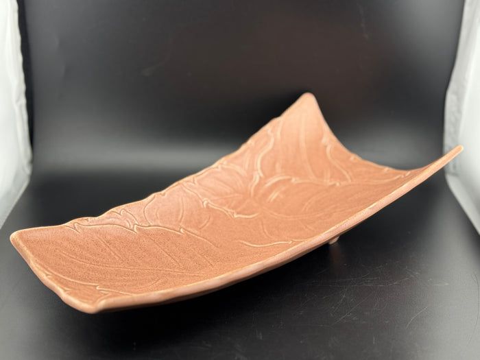 Woodfield Salmon Pink Three Toed Dish