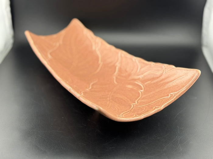 Woodfield Salmon Pink Three Toed Dish