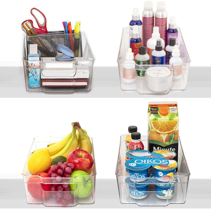 X-Large Fridge Organizer Bins Set of 4