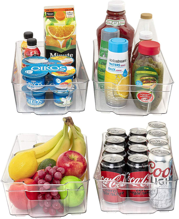X-Large Fridge Organizer Bins Set of 4