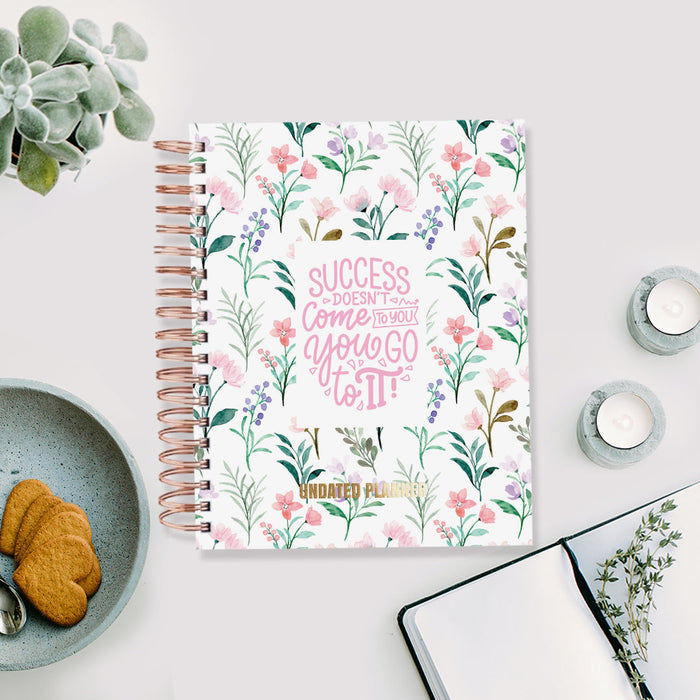 Undated Yearly Planner - You Go To Success (2023 Collection) + Ultimate Sticker Book Undated Planners June Trading