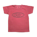 Oyster Fly Rods logo youth t-shirt in red.