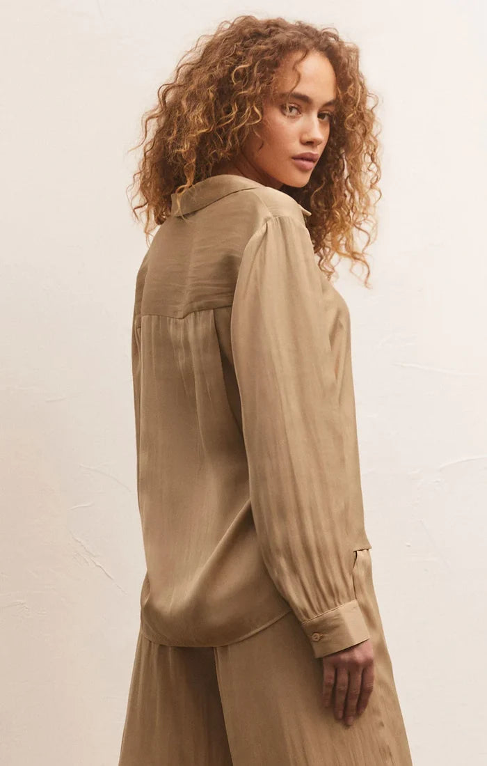 Z Supply Serenity Luxe Sheen Top -Rattan