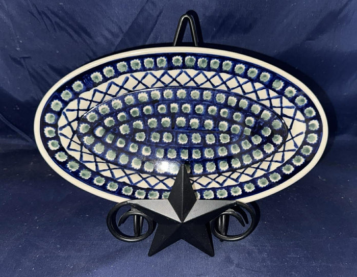 Zaklady Green Dot Small Serving Tray - Shape: GU1103 - Pattern: Green Dot